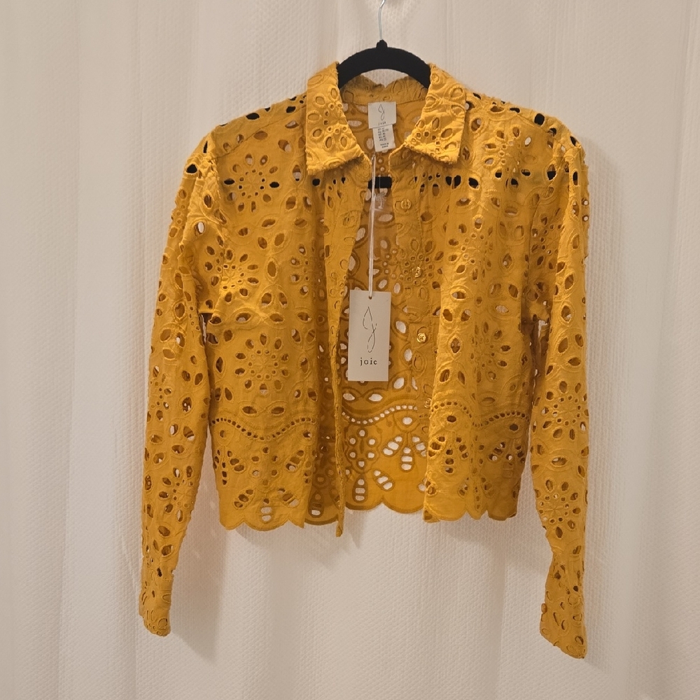 NWT Joie Yellow Lace Jacket
